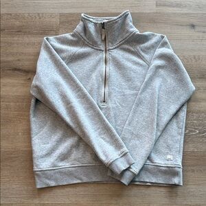 Vuori Light Gray Women's Half-Zip Sweater
